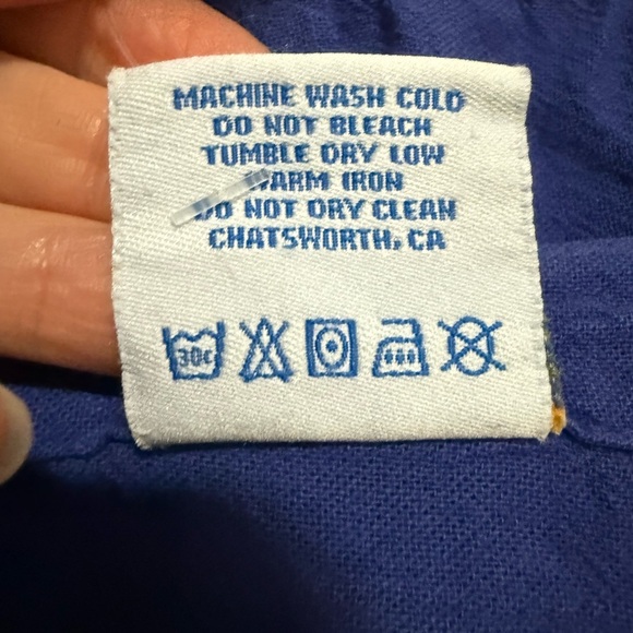 Sea Breeze of California Royal Blue Cotton Top and Pants Set Size Medium NWT - Picture 5 of 13